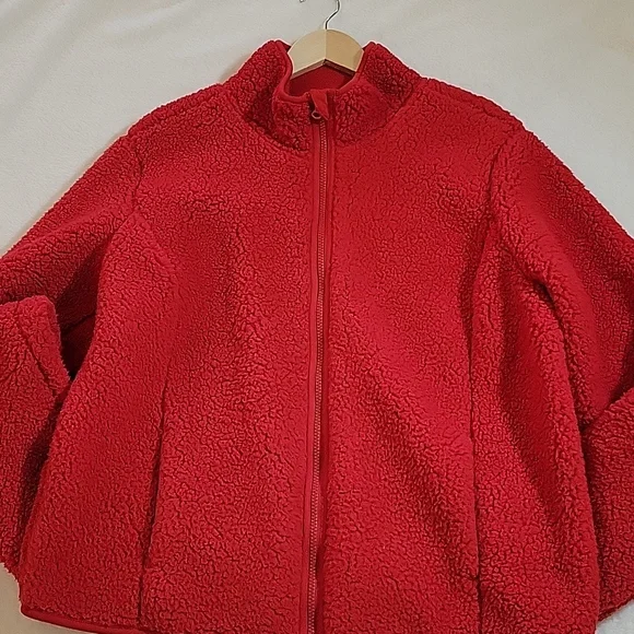 JF RED TEDDY JACKET XL - Picture 2 of 12